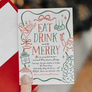 Illustrative Christmas Party Invitation