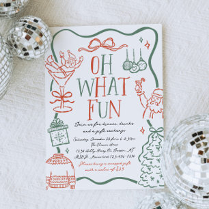 Illustrative Christmas Party Invitation