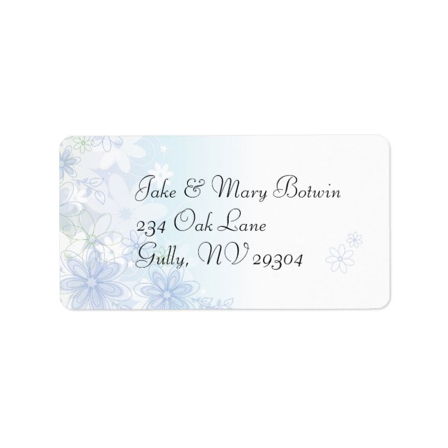 illustrative flowers label (Front)