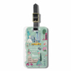 Illustrative travel city map | Luggage Tag