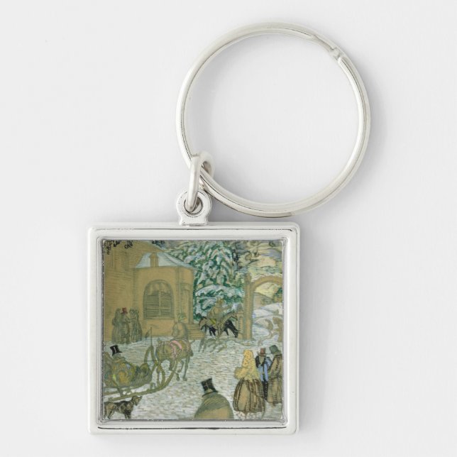 Illustraton for 'Dubrovsky', by Alexander Pushkin Key Ring (Front)