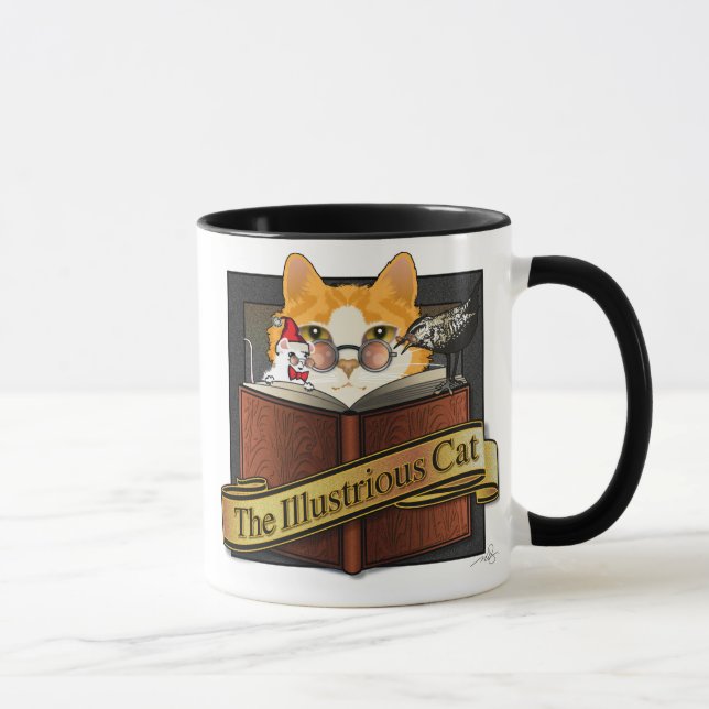 Illustrious Art Nouveau Cat Mug (Right)