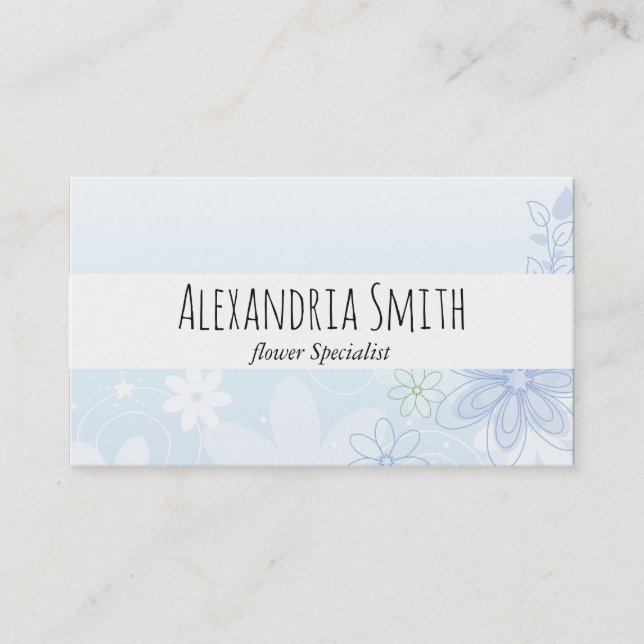 Illustrious Flowers | Elegant Business Card (Front)