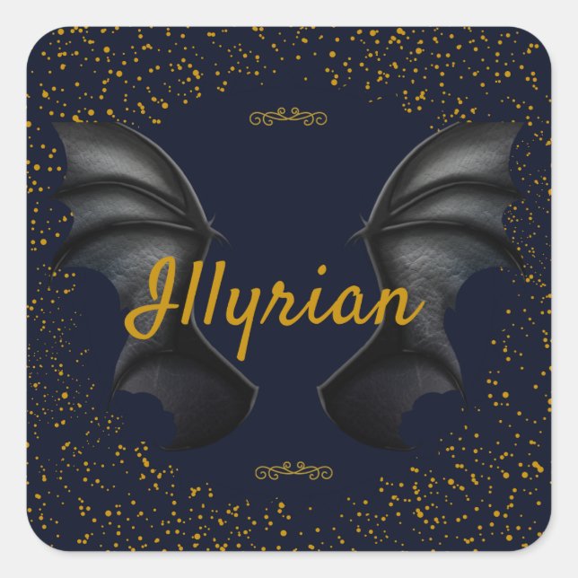 Illyrian Wings  Square Sticker (Front)