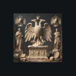 IllyrianAltarRelics-SacredEagleArtBundle I HERSYM  Canvas Print<br><div class="desc">Step into the world of Ancient Illyrian Majesty. This exclusive Sacred Eagle Art Bundle (Part 1) features a double-headed eagle meticulously rendered in royal white marble with liquid gold accents. Inspired by ancient altar relics, this piece blends historical symbolism with modern Art Deco luxury. Exclusive digital art series by Ta-Bo...</div>