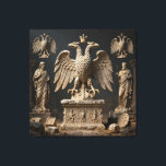 IllyrianAltarRelics-SacredEagleArtBundle I HERSYM  Canvas Print<br><div class="desc">Step into the world of Ancient Illyrian Majesty. This exclusive Sacred Eagle Art Bundle (Part 1) features a double-headed eagle meticulously rendered in royal white marble with liquid gold accents. Inspired by ancient altar relics, this piece blends historical symbolism with modern Art Deco luxury. Exclusive digital art series by Ta-Bo...</div>