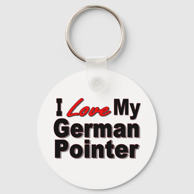 ILove My German Pointer Keychain (Front)