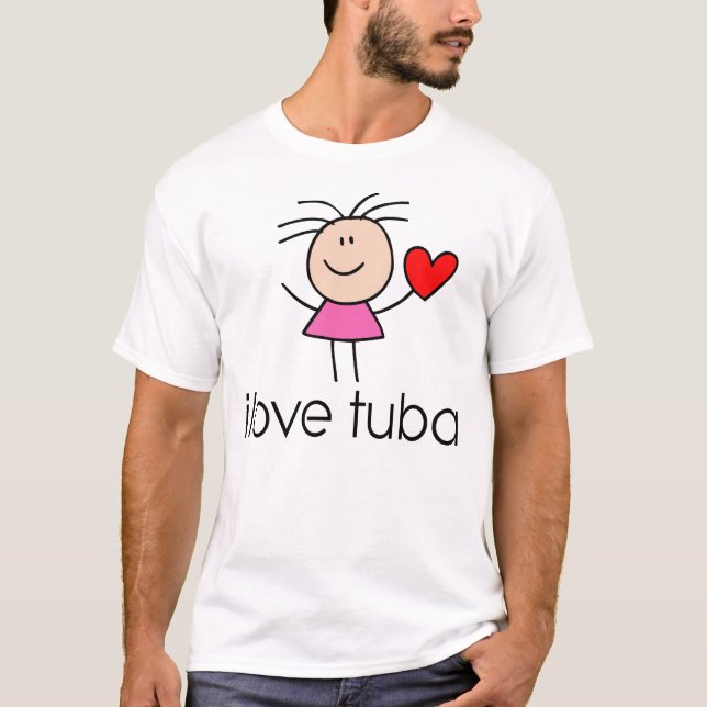 iLove Tuba Gift T-Shirt (Front)