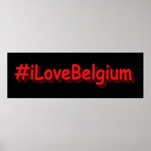 "#iLoveBelgium" Cute Design. Buy Now Poster