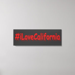 "#iLoveCalifornia " Cute Design. Buy Now Canvas Print