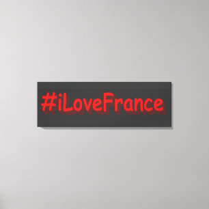 "#iLoveFrance" Cute Design. Buy Now Canvas Print