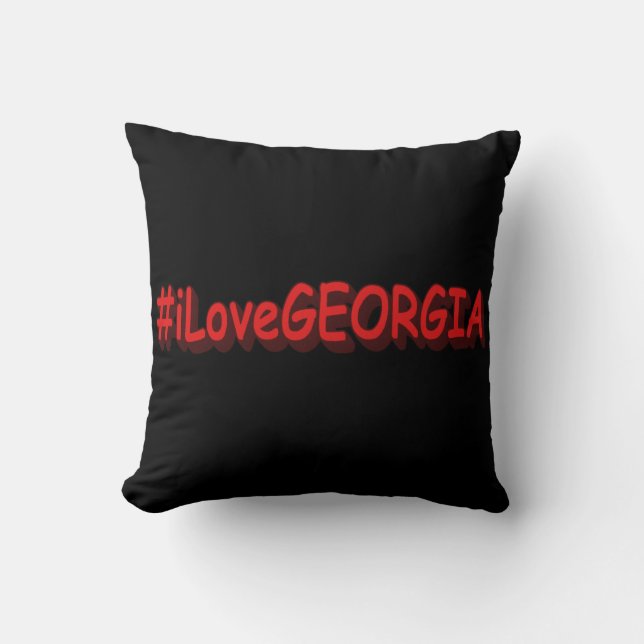 "#iLoveGEORGIA " Cute Design. Buy Now Cushion (Front)