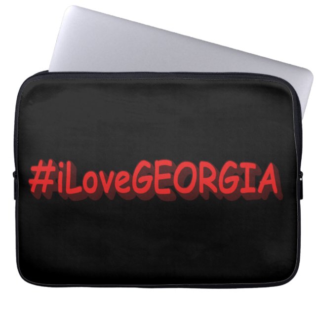 "#iLoveGEORGIA " Cute Design. Buy Now Laptop Sleeve (Front)
