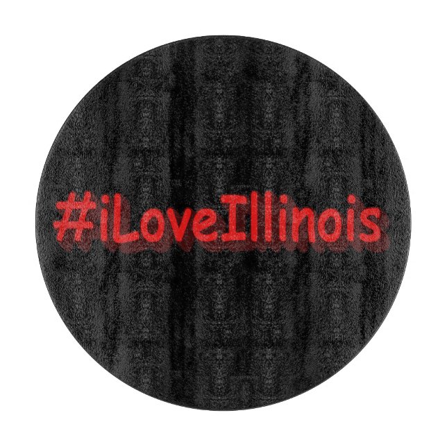 "#iLoveIllinois " Cute Design. Buy Now Cutting Board (Front)