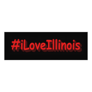 "#iLoveIllinois " Cute Design. Buy Now Photo Print