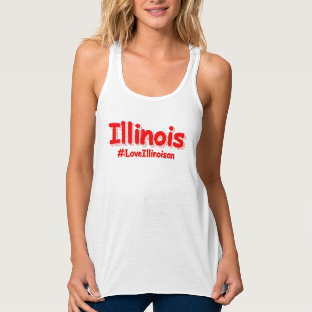 "#iLoveIllinoisan " Cute Design. Buy Now Singlet (Front)
