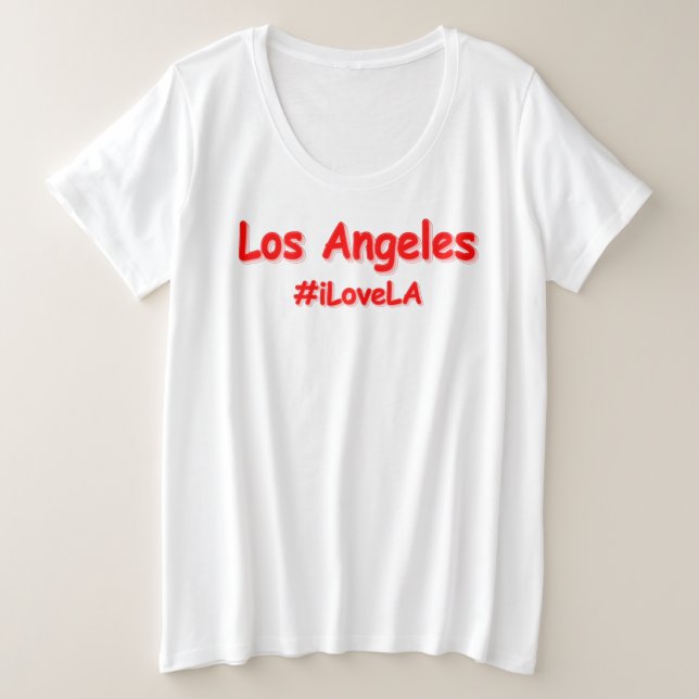"#iLoveLA" Cute Design. Buy Now Plus Size T-Shirt (Design Front)