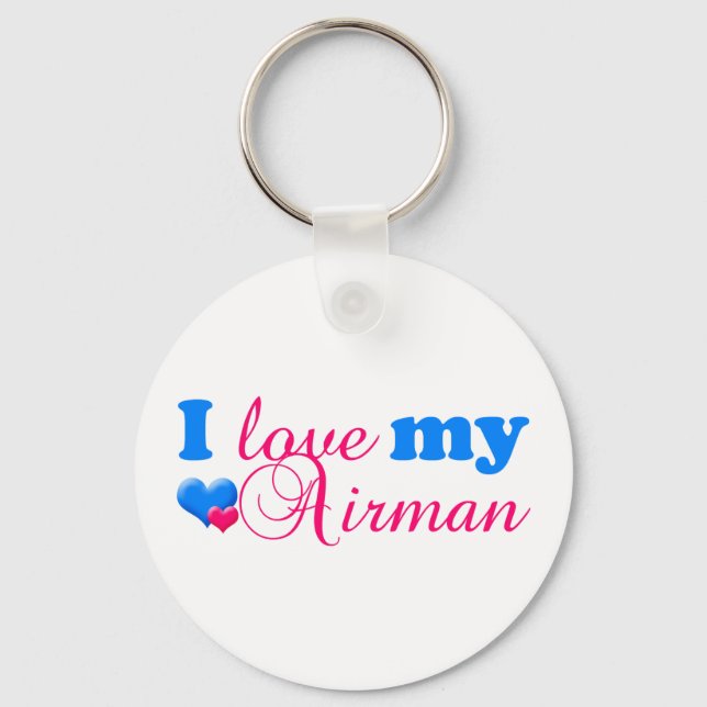 Ilovemyairman_frontwhearts_2 Key Ring (Front)