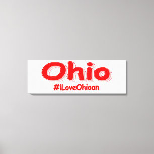 "#iLoveOhioan" Cute Design. Buy Now Canvas Print