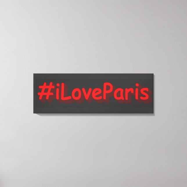 "#iLoveParis" Cute Design. Buy Now Canvas Print (Front)