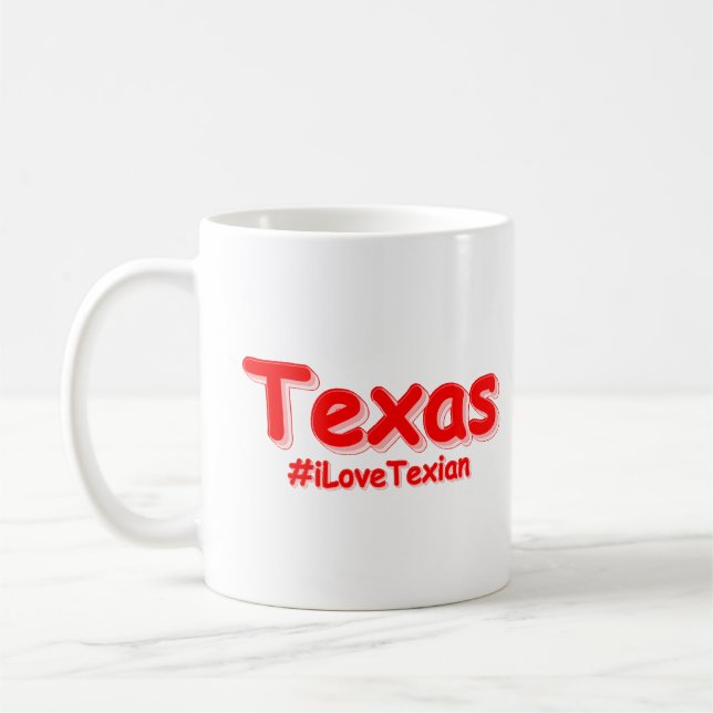 "#iLoveTexian " Cute Design. Buy Now Coffee Mug (Left)