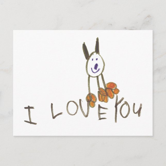 ILoveYouPuppy Postcard (Front)