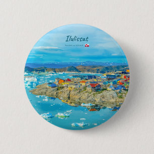 Ilulissat, Greenland - Iceberg Town 6 Cm Round Badge