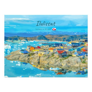 Ilulissat, Greenland - Iceberg Town Photo Print