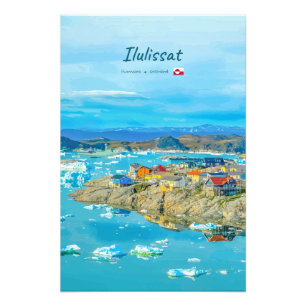 Ilulissat, Greenland - Iceberg Town Photo Print
