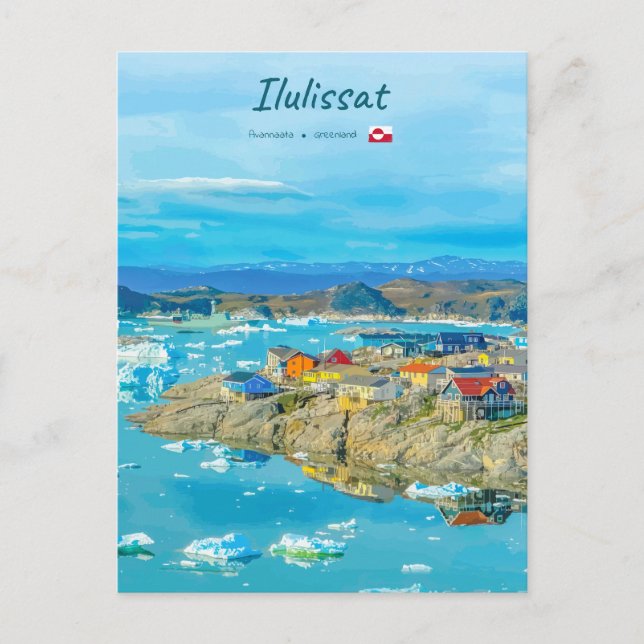 Ilulissat, Greenland - Iceberg Town Postcard (Front)