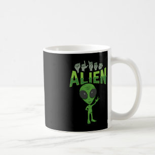 ILY Alien ASL Hand Gesture Deaf Hearing Loss Aware Coffee Mug