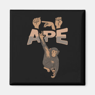 Ily Ape Asl Hand Gesture Deaf Hearing Loss Awarene Magnet