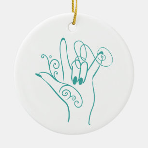 ILY ASL Handshape Ornament - Personalise