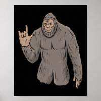 ILY BIG Foot ASL Hand Gesture Deaf Hearing Loss Aw