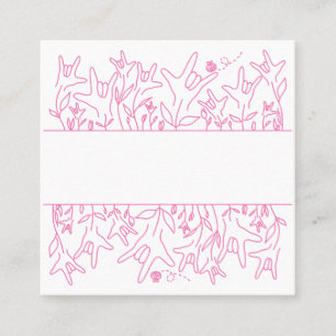 ILY Bloom - Custom Name ASL Design Square Business Card