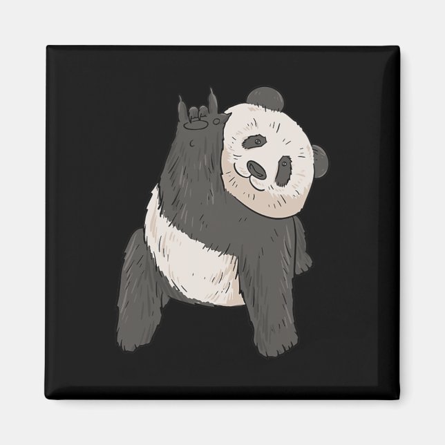 Ily Panda Asl Hand Gesture Deaf Hearing Loss Aware Magnet (Front)