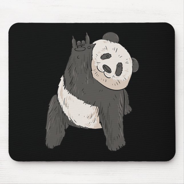 ILY Panda ASL Hand Gesture Deaf Hearing Loss Aware Mouse Pad (Front)