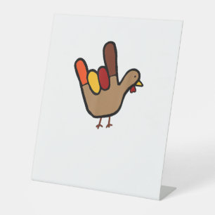 ILY Sign Language Hand Turkey Thanksgiving Holiday