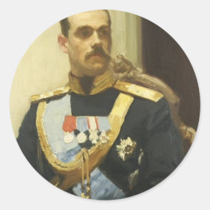 Ilya Repin-Portrait of member of State Council Classic Round Sticker