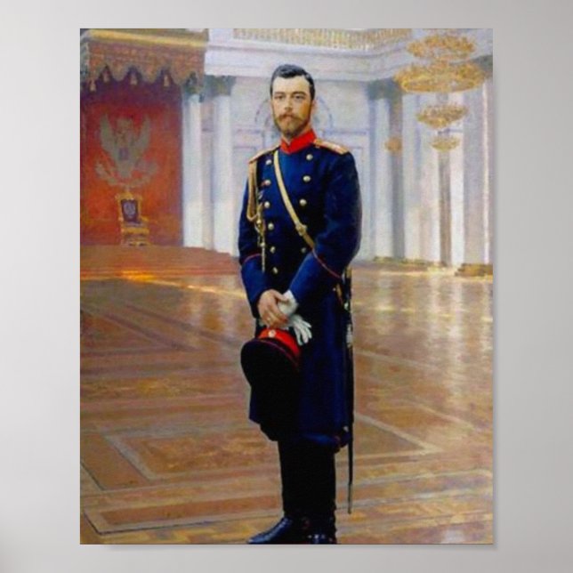 Ilya Repin- Portrait of Nicholas II Poster (Front)