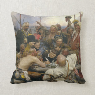 Ilya Repin Reply of the Zaporozhian Cossacks Cushion