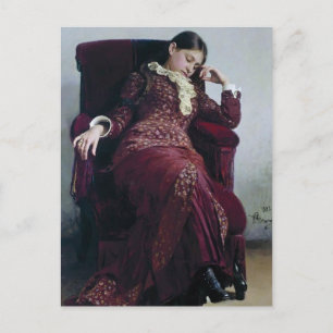 Ilya Repin- Rest. Portrait of Vera Repina Postcard