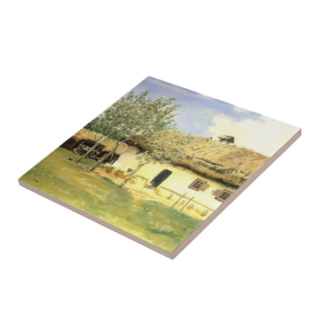 Ilya Repin- Ukrainian peasant house Tile (Side)