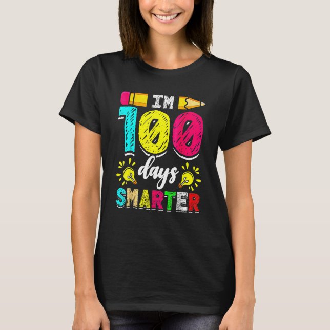 I'm 100 Days Smarter Student 100th School Day Chal T-Shirt (Front)