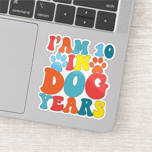 I'm 10 In Dog Years 70th Birthday Groovy Dog Lover