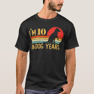 I'm 10 In Dog Years 70th Birthday Vintage  70 Year T-Shirt