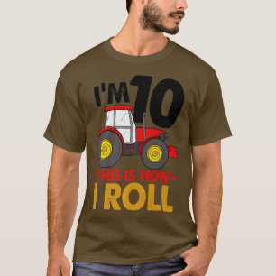 I'm 10 This Is How I Roll Truck Birthday Funny Wom T-Shirt