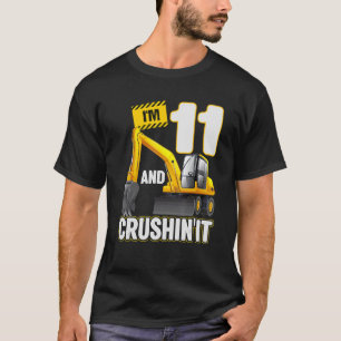 I'm 11 And Digging It Construction Excavator 11th T-Shirt