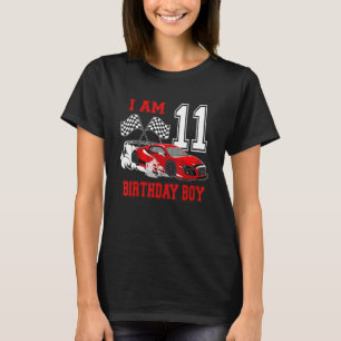 I'm 11 Birthday Boy Race Car 11 Year Old 11th Bday T-Shirt