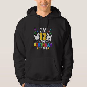 I'm 12 Year Old Happy Birthday To Me Funny 12th Bi Hoodie